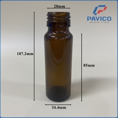 Chai thủy tinh colagen 50ml (TG50)