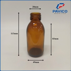 TT125SR-Chai thủy tinh siro 125ml