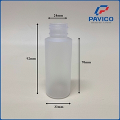 TV60-Chai PP trong 60ml-24mm-7.2g