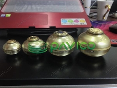 Hũ acrylic tròn vàng ánh kim