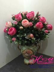Bình Hoa hồng - Hoa giả HCB181