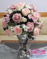 Bình hoa hồng - Hoa giả HCB202