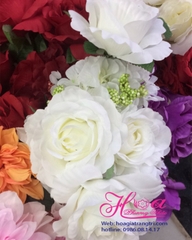 Cụm hoa hồng tú cầu các màu - HC265