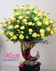 Hoa hồng vàng - Hoa lụa HCB191