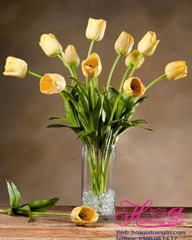 Hoa tulip vàng - Hoa lụa HCB213