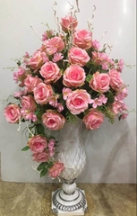Hoa lụa - Bình hoa hồng