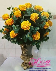 Bình hoa hồng vàng - HCB308
