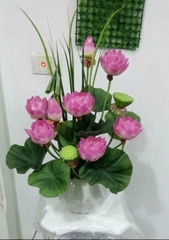 Hoa giả- Bình hoa sen