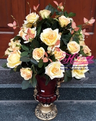 Bình hoa hồng vàng HCB252