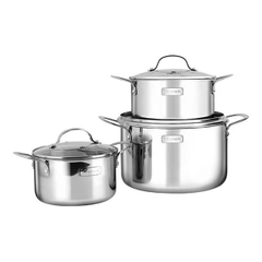 Bộ nồi inox 3 lớp đáy liền Elmich Trimax EL-3741 (16,20,24cm)