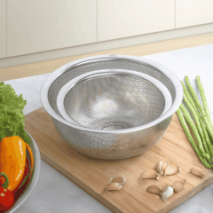 Set 3 rổ inox tròn GKÖCH MYDH1012 (KT 16cm, 20cm & 24cm)