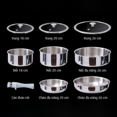 Bộ nồi chảo 9 món hiệu imat SDH-9P
