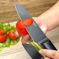 Dao làm bếp inox phủ chống dính nguyên khối Utility Mirai 27cm-14cm