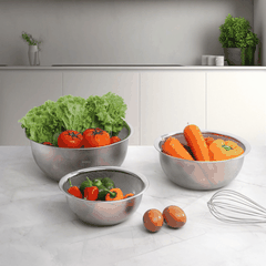 Set 3 rổ inox tròn GKÖCH MYDH1012 (KT 16cm, 20cm & 24cm)
