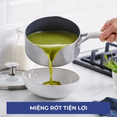 Quánh có miệng rót Blue Diamond 16cm nắp kính 4820-101