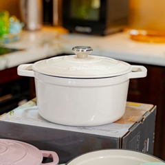 Nồi gang tráng men cao cấp Ciwete -Pastel sz 24cm