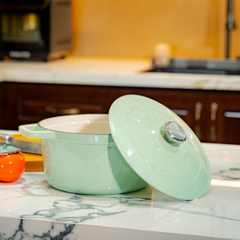 Nồi gang tráng men cao cấp Ciwete -Pastel sz 24cm