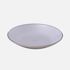 Đĩa sâu Opal Trắng 20cm - 316PO