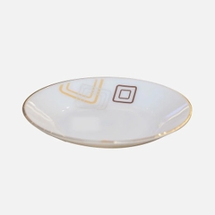 Đĩa sâu Opal Kẻ vuông 20cm - 316AS