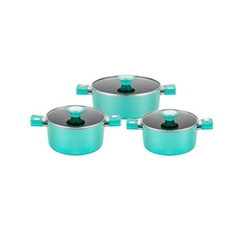 Bộ nồi chống dính vân đá ánh kim siêu bền Elmich EL-5112BL (18,20,24cm)