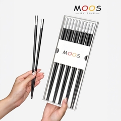 Set 10 đôi đũa chuôi bạc Moos by Fine From Germany 2026