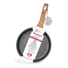 Chảo rán Barazzoni model GRANITICA EXTRA tay cầm giả gỗ 24cm