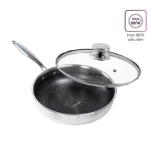 Chảo inox có vung sz 28cm Gume GM1328N