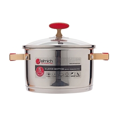 Nồi inox 304 Elmich Red Velvet EL-5267 18cm