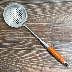 Môi vớt inox cán gỗ 17