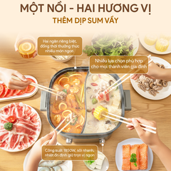 Nồi lẩu điện 2 ngăn đa năng Bluestone 5L MPB7257