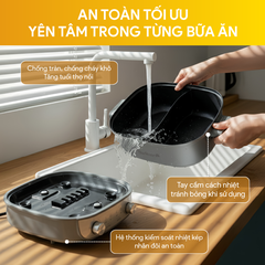 Nồi lẩu điện 2 ngăn đa năng Bluestone 5L MPB7257