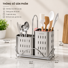 Ống đựng đũa inox KT-0028C-SR