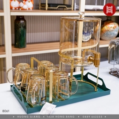 Bộ cốc bình thuỷ tinh 3,5L kèm khay GNS-B0246