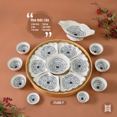 Bộ mặt trời hoa móc câu 45 đĩa gà