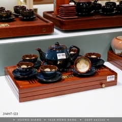 Bộ ấm chén đĩa bay xanh