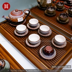 Bộ ấm chén tống cẩm thạch lòng trắng