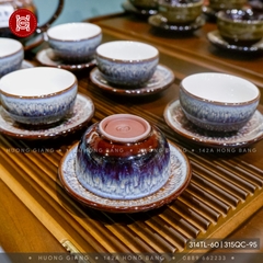 Bộ ấm chén tống cẩm thạch lòng trắng