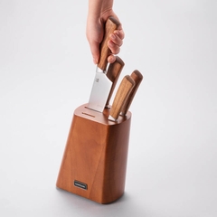 CKK003 - Bộ dao 6 món LocknLock (5 dao, 1 hộp đựng dao) Màu nâu