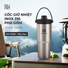 Bình giữ nhiệt inox 316 phủ gốm Gume 735ml