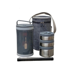 Hộp cơm giữ nhiệt Kaiyo, màu ghi đá KVL170N 1700ml