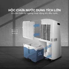 Máy hút ẩm không khí Elmich 20L DE3923
