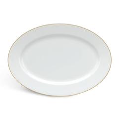 Đĩa oval Jasmine - viền chỉ vàng 32cm