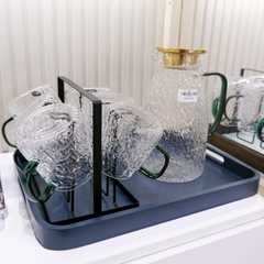 Bộ cốc bình thủy tinh kèm khay GPB001
