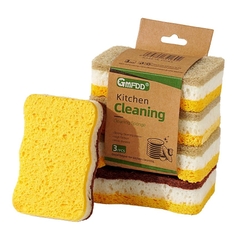 Set 3 miếng bọt biển chùi rửa sợi dừa - Nâu nhạt GM-MJ018