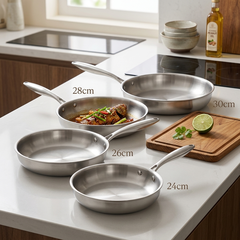 Chảo inox đúc nguyên khối INOXPRAN viền