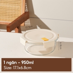 Hộp thủy tinh tròn 950ml