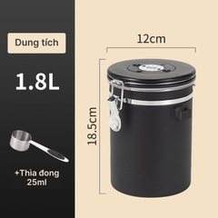 Hũ đựng TP thép không gỉ 304 đen