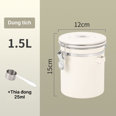 Hũ đựng TP thép không gỉ 304 trắng sữa