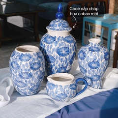 Choé nắp chóp hoa coban mới