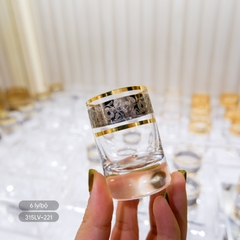 Bộ chén 35ml khảm bạc KV